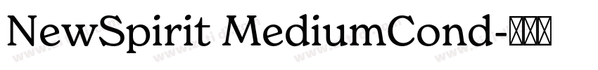 NewSpirit MediumCond字体转换